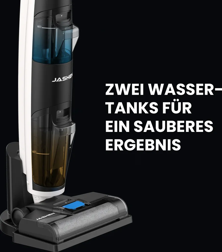 JASHEN F12 Nass Trockensauger Für Hartböden, Bis 35 Min Akku-Laufzeit, Selbstreinigungsfunktion, 800ml Frischwassertank, Kabelloser Bodenwischer, Standfunktion, LED-Display, Akku Saugwischer, Wischer 4 JASHEN F12 Nass Trockensauger Für Hartböden, Bis 35 Min Akku-Laufzeit, Selbstreinigungsfunktion, 800ml Frischwassertank, Kabelloser Bodenwischer, Standfunktion, LED-Display, Akku Saugwischer, Wischer – Bild 4