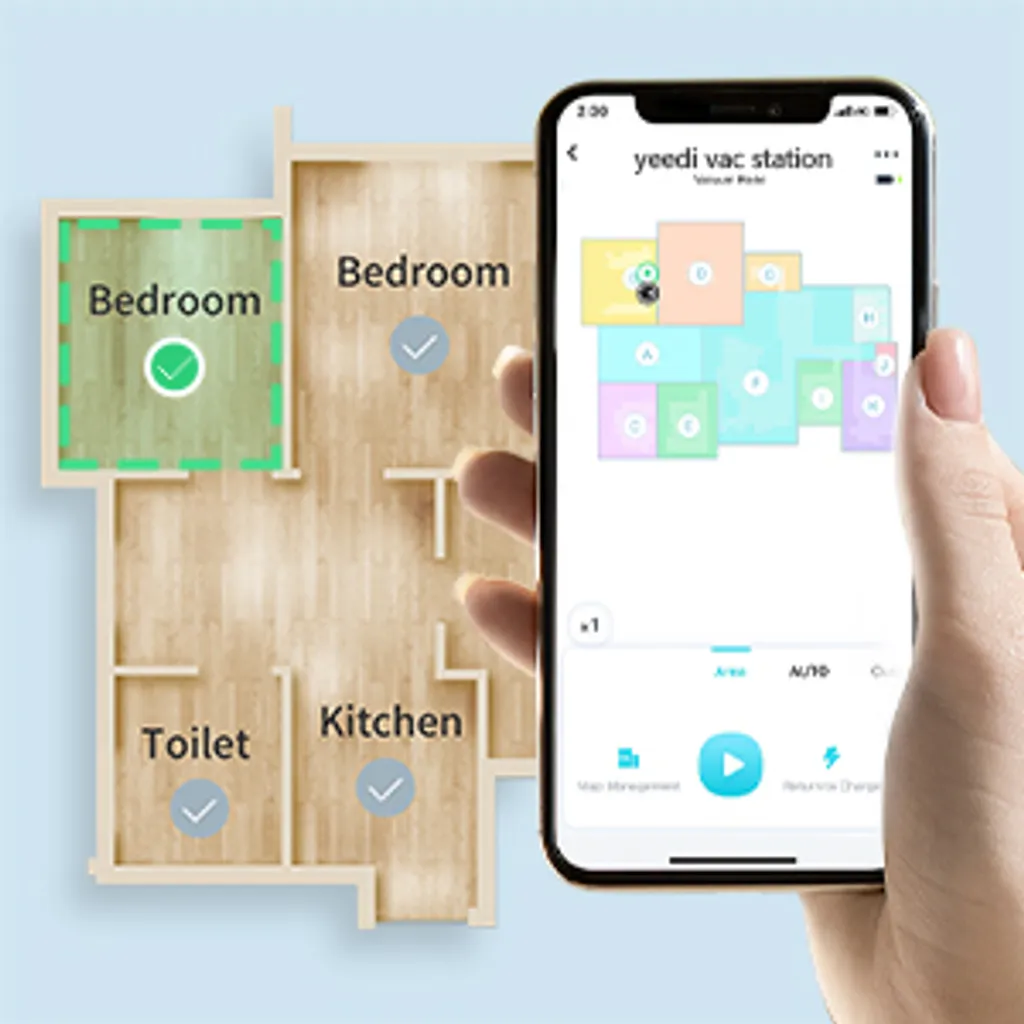 Yeedi Vac Station 3 In 1 Staubsauger Roboter Mit Auto-Empty Dock Intelligente Staubabsaugung Visuelle Navigation App Weiß 5 Yeedi Vac Station 3 In 1 Staubsauger Roboter Mit Auto-Empty Dock Intelligente Staubabsaugung Visuelle Navigation App Weiß – Bild 5