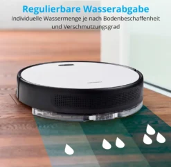 MEDION Saugroboter Mit Wischfunktion Und Intelligenter Navigation S30 SW (2.800 Pa, Alexa App Steuerung, Saugen Wischen Parallel, Regulierbare Wasserabgabe, Tierhaar Allergiker Optimiert) -Staubsauger Förderung 0642934c8c41be3224e7b965227aee3f