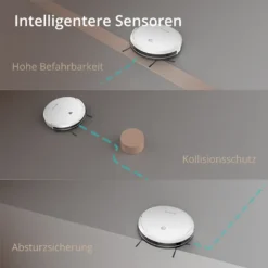SmartAI Saugroboter Staubsauger Roboter APP Fernbedienung 2600Pa Staubsauger Weiß -Staubsauger Förderung 10a471640d391d4fc2e7c19d07332697