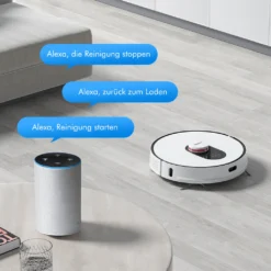 Roidmi EVE Plus Roboter Staubsauger Nass-Trocken-Saugroboter,50 Watt,2700pa Mit Sauberer Basis Und Beutel,Weiß -Staubsauger Förderung 111dabfdd62bac80a280947ab72cbe6c