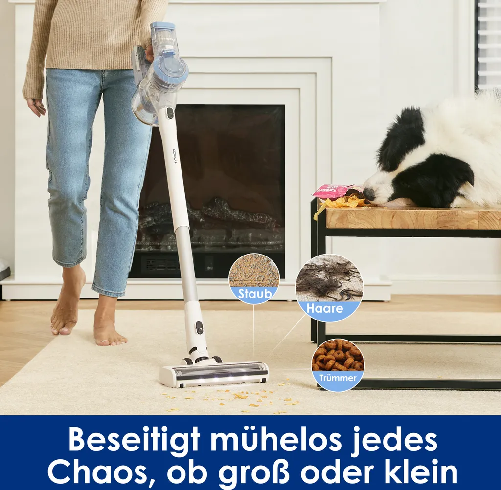 Tineco A11 Pet Akku Staubsauger, Anti-Wicklung, Starke Saugkraft, Handstaubsauger, Lange Laufzeit, Leicht Für Teppich Und Hartboden 2 Tineco A11 Pet Akku Staubsauger, Anti-Wicklung, Starke Saugkraft, Handstaubsauger, Lange Laufzeit, Leicht Für Teppich Und Hartboden – Bild 2