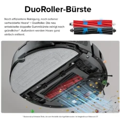 Roborock S8 Staubsauger Roboter Saugroboter 6000 Pa DuoRoller-Bürste VibraRise Wischen 3D-Mapping Reactive 3D-Hindernisumgehung (Schwarz) Mit 2pcs Mopp -Staubsauger Förderung 31083751331c03150b0fdd4890518210