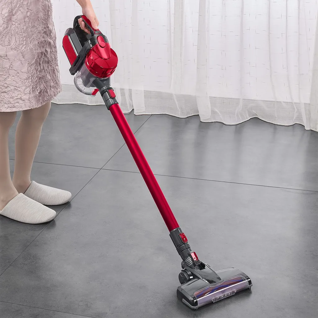 Juskys 2in1 Handstaubsauger & Akku Staubsauger - Beutellos & Kabellos – Bis 55 Min Laufzeit - Lithium-Ionen Akku, Wandhalterung & Ladestation – Rot 2 Juskys 2in1 Handstaubsauger & Akku Staubsauger - Beutellos & Kabellos – Bis 55 Min Laufzeit - Lithium-Ionen Akku, Wandhalterung & Ladestation – Rot – Bild 2