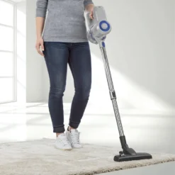 MAXXMEE Akku-Zyklon-Staubsauger - Bis Zu 35 Minuten Dauerbetrieb - Hellgrau/blau Akku Zyklon Staubsauger Kabellos Handsauger Bodensauger Beutellos Sauger -Staubsauger Förderung 3a5c0a5b4cdebb96dcc59635cde9fd38