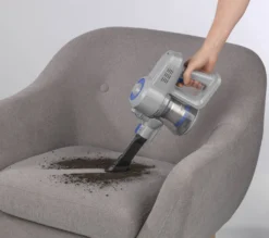 MAXXMEE Akku-Zyklon-Staubsauger - Bis Zu 35 Minuten Dauerbetrieb - Hellgrau/blau Akku Zyklon Staubsauger Kabellos Handsauger Bodensauger Beutellos Sauger -Staubsauger Förderung 41348084f89855e9d1e62016d3f41545