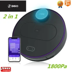 360 S6 Smart Saugroboter Staubsauger Automatisch APP 3200mAh Roboterstaubsauger Vacuum Reinigung Schwarz -Staubsauger Förderung 42e538b3bd70480bdbffd994016a13de