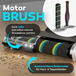 BALTER VERTU X11 PRO Kabelloser Akku Staubsauger Mit Wischfunktion, ALL-IN-ONE Akku- & Handstaubsauger, 350W Hohe Saugleistung, Bis Zu 50 Minuten Laufzeit, Beutellos, FLEX-Gelenk, LED-Düse, Tierhaar Geeignet -Staubsauger Förderung 4b756658c1f6828d61518e6c6c6f05a2