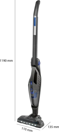 ProfiCare 2 In 1 Hand-und Bodenstaubsauger PC-BS 3035 A, Praktische Ladestation Inkl. Zubehörhalterung, Leistungsstarker 14,8 V Lithium Ionen Akku, Turbo Rotation, HEPA-Filter, Anthrazit-blau -Staubsauger Förderung 4c127468eaed21536a40f2e7a13648c6