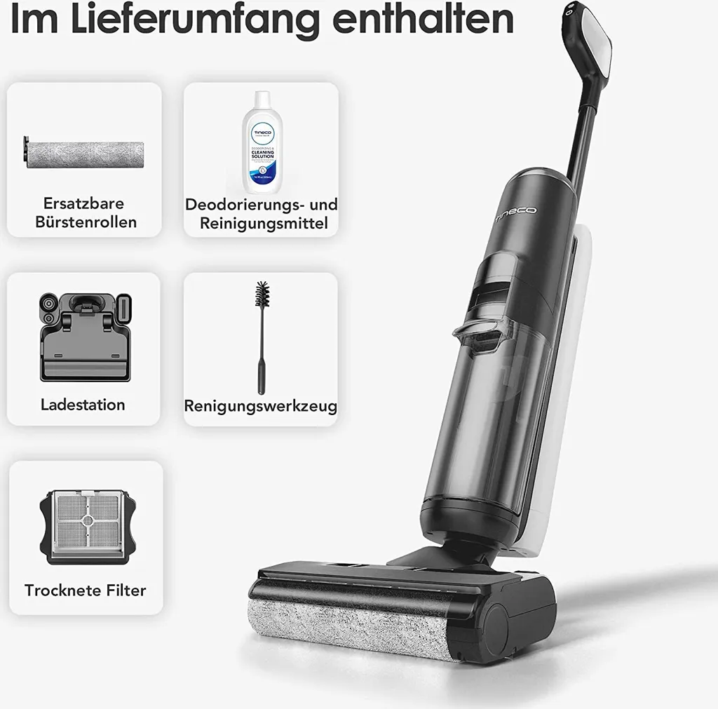 Tineco Floor ONE S5 PRO 2 Smart Nass-Trockensauger Wischmopp, LCD-Display, Bodenreiniger,35 Min. Laufzeit, Wi-Fi, App Und Sprachführung 7 Tineco Floor ONE S5 PRO 2 Smart Nass-Trockensauger Wischmopp, LCD-Display, Bodenreiniger,35 Min. Laufzeit, Wi-Fi, App Und Sprachführung – Bild 7