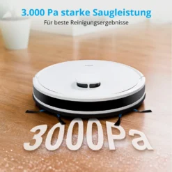 MEDION Saugroboter Mit Absaugstation Und Wischfunktion X20 SW+ (Lasernavigation, Starke 3000Pa Saugkraft, Alexa 2in1 Roboterstaubsauger, Präzise Kartenerstellung, Go & No Go Bereiche, Mehrere Etagen) -Staubsauger Förderung 50a102fcd3aa2f3eeec4e2afeb8f2618