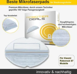 Zubehör Set (Ersatzteile) Für Roborock S7 (2x Filter, 2x Pad, 2x Seitenbürste 5arm Schwarz, 1x Hauptbürste) -Staubsauger Förderung 54518f1e54d6e7cff3ade47c6c4a3ce7