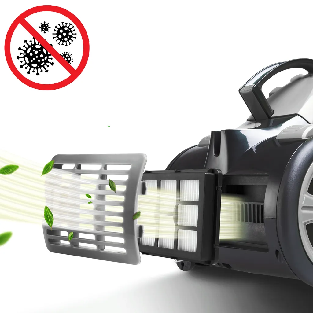 Monzana Staubsauger Beutellos Zubehör HEPA-Filter 700 W Leistungsstark 8 M Radius Haushalt Bodenstaubsauger Multi Zyklon, Farbe:silber/grau 7 Monzana Staubsauger Beutellos Zubehör HEPA-Filter 700 W Leistungsstark 8 M Radius Haushalt Bodenstaubsauger Multi Zyklon, Farbe:silber/grau – Bild 7