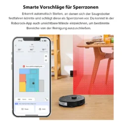 Roborock S8 Staubsauger Roboter Saugroboter 6000 Pa DuoRoller-Bürste VibraRise Wischen 3D-Mapping Reactive 3D-Hindernisumgehung (Schwarz) Mit 2pcs Mopp -Staubsauger Förderung 574503506bd3ba27e20ec759e0a82f6b