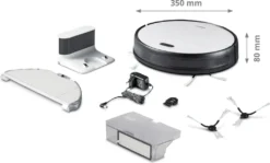 MEDION Saugroboter Mit Wischfunktion Und Intelligenter Navigation S30 SW (2.800 Pa, Alexa App Steuerung, Saugen Wischen Parallel, Regulierbare Wasserabgabe, Tierhaar Allergiker Optimiert) -Staubsauger Förderung 5deb63406e5d7ea87f1ad067e697ab6a