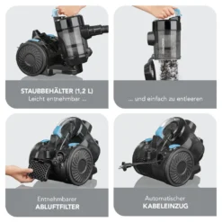 CLEANmaxx Zyklon-Staubsauger - Schwarz -Staubsauger Förderung 5f04821fc1e3d656699cf3bb45a18f98