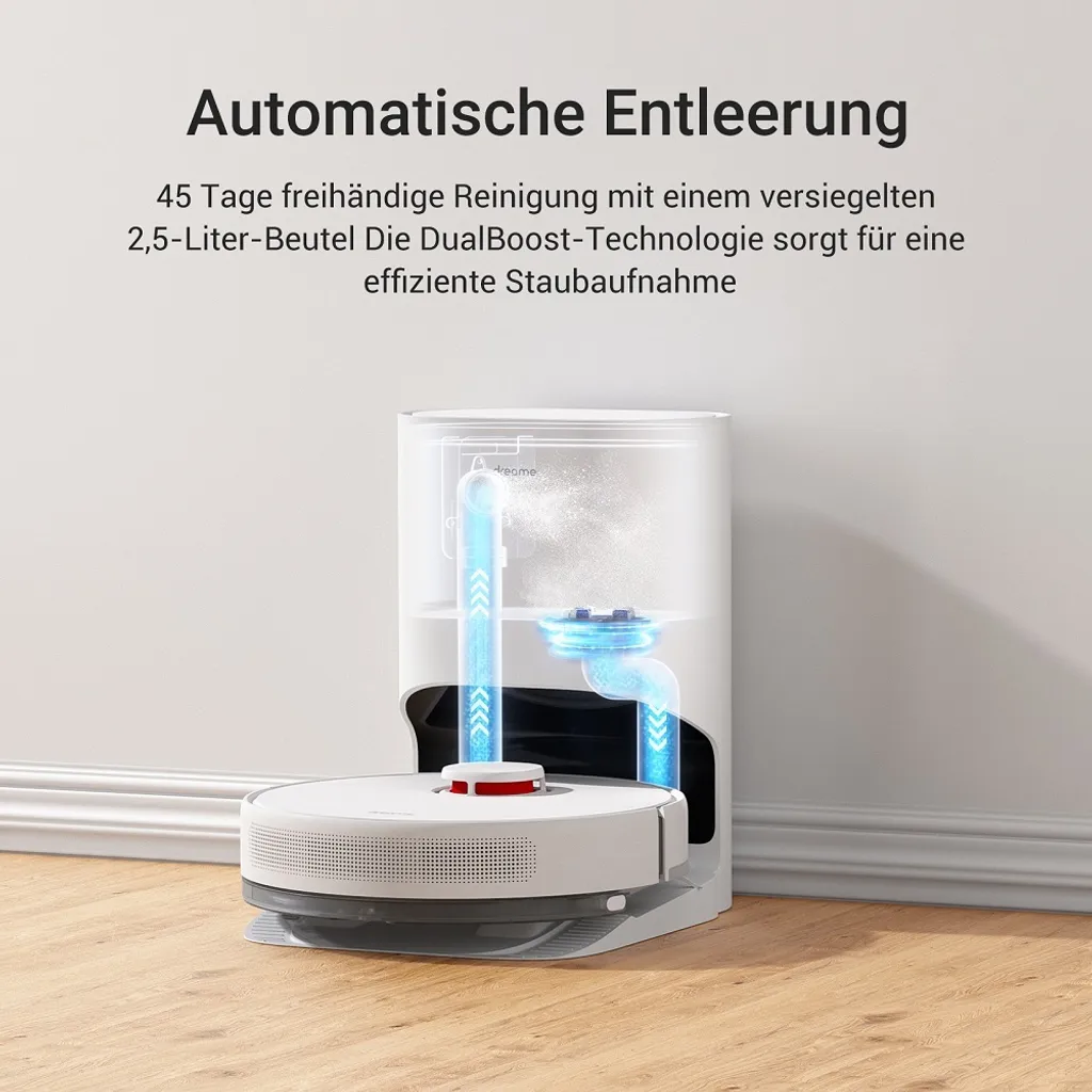 Dreame D10 Plus Saugroboter Mit Absaugstation(2,5 L) Saug- & Wischroboter Auto-Empty Dock App Sprachsteuerung For Pet Hair, Carpet, Hard Floor 11 Dreame D10 Plus Saugroboter Mit Absaugstation(2,5 L) Saug- & Wischroboter Auto-Empty Dock App Sprachsteuerung For Pet Hair, Carpet, Hard Floor – Bild 11