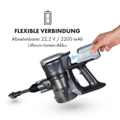Klarstein Clean Butler 4G Silent Akku-Staubsauger Mit Silent Digital Motor: 160W Mit 80.000 U/min, 0,8 L Behälter, Motorisierte Teppich-Bodendüse, 2 Leistungsstufen, HEPA10-Filter, Anthrazit-silber -Staubsauger Förderung 67e1b2986f98fa51e7589e9daafe603e