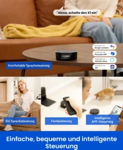 Proscenic Floobot X1 Saugroboter Mit Absaugstation,Ultraschall-Wischsystem,3000Pa Saugkraft,PathPro™ Laser-gestützte Navigation,Staubsauger Roboter Mit Siri,Google Assistant, Alexa& App-Steuerung -Staubsauger Förderung 75176e6d91ac7cc6a1f84a05f843f800