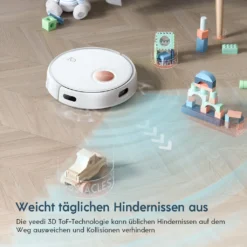 Yeedi Floor 3 Station, Saugroboter Mit Wischfunktion Automatische Mopp-Reinigung, 5100Pa, 3D-Hindernisvermeidung, Perfekt Für Teppich -Staubsauger Förderung 75cec1c9f55be2a210a65daa2fa0e2ac