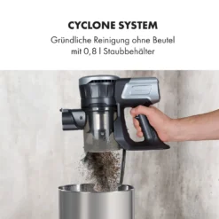 Klarstein Clean Butler 4G Silent Akku-Staubsauger Mit Silent Digital Motor: 160W Mit 80.000 U/min, 0,8 L Behälter, Motorisierte Teppich-Bodendüse, 2 Leistungsstufen, HEPA10-Filter, Anthrazit-silber -Staubsauger Förderung 76214edacf5217a4fd0c183bac81b890