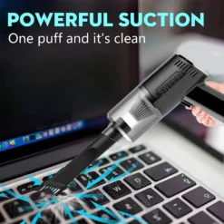 Tastaturreiniger, Leistungsstarker Wiederaufladbarer Mini-Staubsauger, Kabellos, Tragbares Staubsauger-Werkzeug Zur Reinigung Von Staub, Haaren, Krümeln, Schrotten Für Laptop, Klavier, Computer, Auto, Make-up-Tasche, Haustierhaus,Black