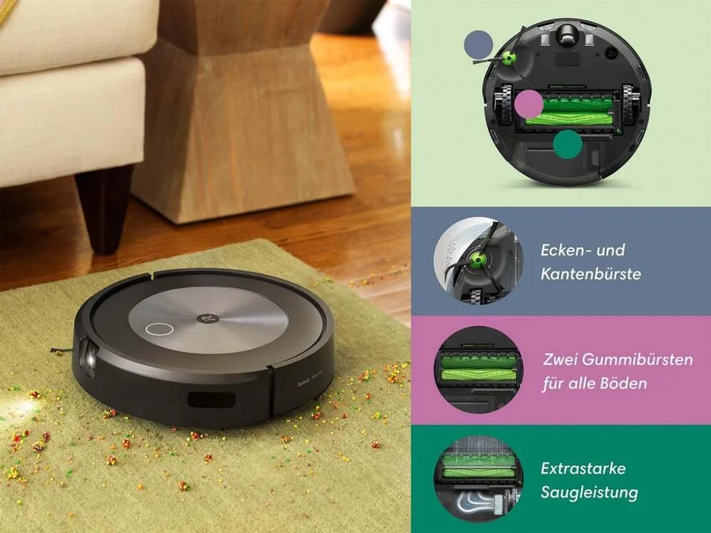 IRobot Roomba J7+ Saugroboter Mit Absaugstation App-Steuerung 3 Reinigungsstufen 5 IRobot Roomba J7+ Saugroboter Mit Absaugstation App-Steuerung 3 Reinigungsstufen – Bild 5