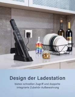 DAYNEE® Handstaubsauger Akku, Kabellos, Beutellos, Akkusauger,Auto Staubsauger,Handsauger, 16000Pa Akku Staubsauger Mit Ladestation, Bis Zu 25 Minuten Laufzeit, Inkl. 3 Waschbarer HEPA-Filter Für Auto, Tierhaare, Zuhause, Küche -Staubsauger Förderung 7e12e8827adb2931378fce1fbe885803