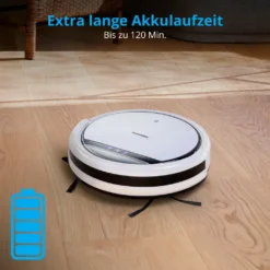 MEDION Saugroboter Mit Ladestation E32 (Modell 2021, Roboterstaubsauger Für Hartböden, Fliesen, Laminat, Tierhaar Optimiert, Direktabsaugung, Autom. Rückkehr Zur Ladestation) -Staubsauger Förderung 84cd70c00104a3da3bb51499e6c15915