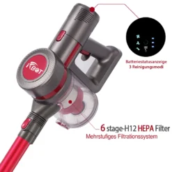 IFBOT 4 In 1 Akku Staubsauger I201 Kabellos Handstaubsauger, Bürstenlos Motor Mit HEPA Filter, 20KPa, 250W, Beutellos, 0,8L, 35min, Touchscreen, LED Elektrobürste, 1,8kg Leicht, 3 Reinigungssprogramme Perfekt Für Hartboden Teppich 9 IFBOT 4 In 1 Akku Staubsauger I201 Kabellos Handstaubsauger, Bürstenlos Motor Mit HEPA Filter, 20KPa, 250W, Beutellos, 0,8L, 35min, Touchscreen, LED Elektrobürste, 1,8kg Leicht, 3 Reinigungssprogramme Perfekt Für Hartboden Teppich -Staubsauger Förderung 890df78ad1d9643d28ae105e1a32fcfa