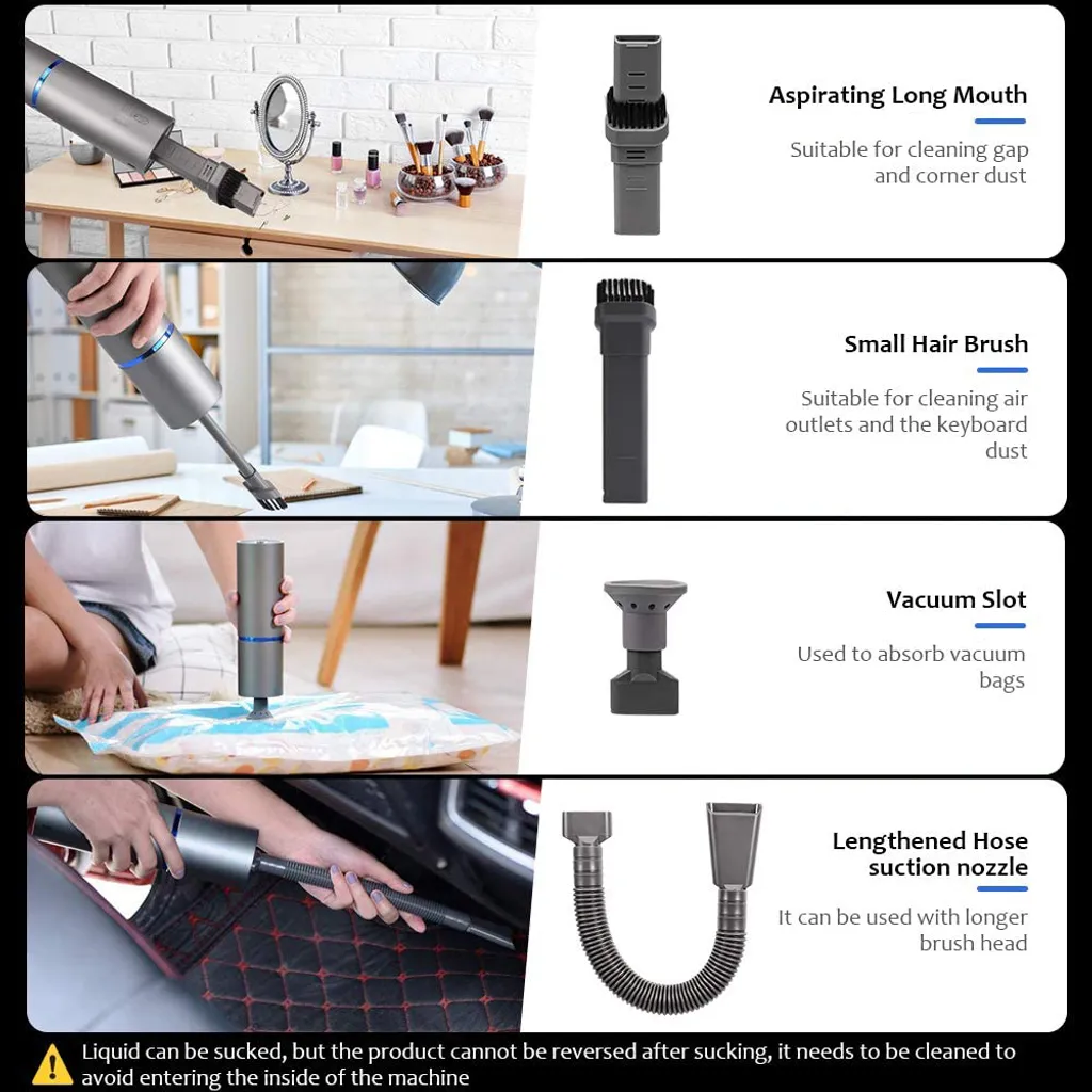 Handstaubsauger Akku Handsauger Kabellos Nass & Trocken 4500Pa AutoTastatursauger Mit 4 Verschiedenen Vakuumdüsen, Waschbarer HEPA Filter Perfekt Für Auto,Teppich,Sofa,Tastatur,Haustier 2 Handstaubsauger Akku Handsauger Kabellos Nass & Trocken 4500Pa AutoTastatursauger Mit 4 Verschiedenen Vakuumdüsen, Waschbarer HEPA Filter Perfekt Für Auto,Teppich,Sofa,Tastatur,Haustier – Bild 2