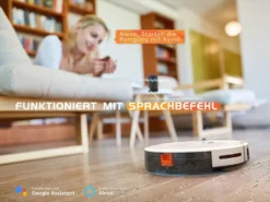 Kyvol E31 Saugroboter Mit Wischfunktion 2200Pa Wischroboter, 150Min. Laufzeit, Smart Navigation, Funktioniert Mit Alexa,ideal Für Tierhaare, Teppiche Und Hartböden, Weiß [+] -Staubsauger Förderung a58f6a48c32dd45861fdf67686b766d1