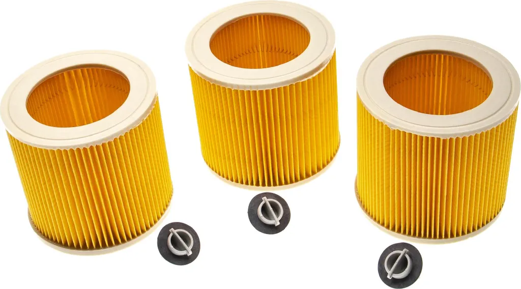 Vhbw Filterset 3x Faltenfilter Kompatibel Mit Baier BSS 306 L Nass- & Trockensauger - Filter, Patronenfilter, Gelb 2 Vhbw Filterset 3x Faltenfilter Kompatibel Mit Baier BSS 306 L Nass- & Trockensauger - Filter, Patronenfilter, Gelb – Bild 2