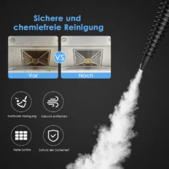 COSTWAY Dampfreiniger Inkl. 9 Zubehör, Handdampfreiniger, Dampfreinigen Handgerät 3 Bar / 250ml / 1050W / 4min Aufheizzeit/für Teppiche, Vorhänge, Autositze, Küche (Blau) -Staubsauger Förderung acd24d0acb0cb9b9fdf476e3af58297d