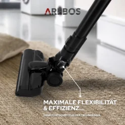 AREBOS Akku Staubsauger, 2-in-1 Hand- Und Bodenstaubsauger, 2 Leistungsstarke Saugmodi, Beutellos, Kabellos Bis Zu 55 Minuten, Mit Wandladestation, Schwarz -Staubsauger Förderung b32ec0b1a0f72ff5bc305583d3e3f53e