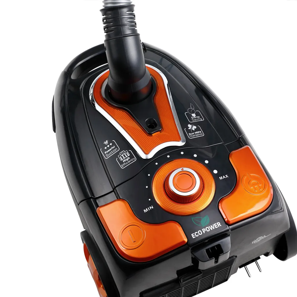 Monzana Staubsauger Mit Beutel 900 W Bodenstaubsauger HEPA Filter 3,2L Saugkraftregulierung Am Griff Leistungsstark Orange, Model:Staubsauger 4 Monzana Staubsauger Mit Beutel 900 W Bodenstaubsauger HEPA Filter 3,2L Saugkraftregulierung Am Griff Leistungsstark Orange, Model:Staubsauger – Bild 4