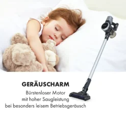 Klarstein Clean Butler 4G Silent Akku-Staubsauger Mit Silent Digital Motor: 160W Mit 80.000 U/min, 0,8 L Behälter, Motorisierte Teppich-Bodendüse, 2 Leistungsstufen, HEPA10-Filter, Anthrazit-silber -Staubsauger Förderung bbbbbbca4654d69f7d03b3177b82049e