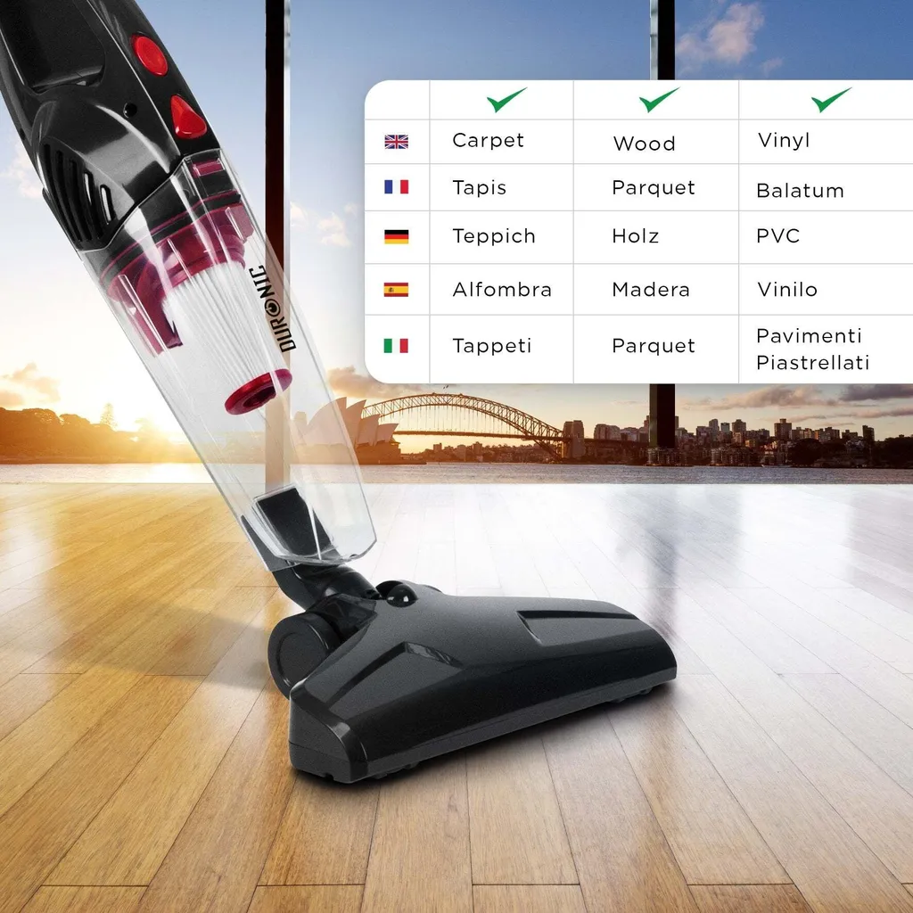 Duronic VC8 /BK Beutelloser Staubsauger | 800 Watt | Handstaubsauger | Standstaubsauger | Stielstaubsauger | 2-in-1 Staubsauger | HEPA Filter 2 Duronic VC8 /BK Beutelloser Staubsauger | 800 Watt | Handstaubsauger | Standstaubsauger | Stielstaubsauger | 2-in-1 Staubsauger | HEPA Filter – Bild 2