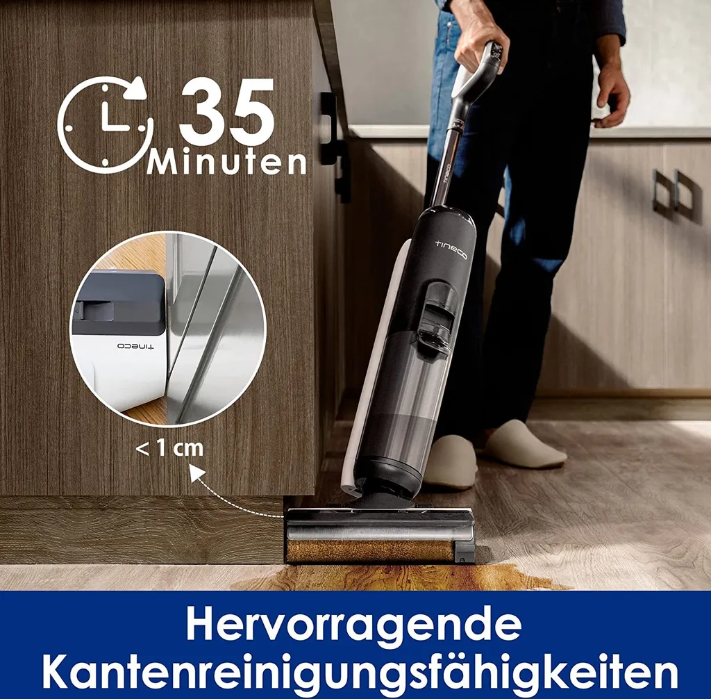 Tineco Floor ONE S5 PRO 2 Smart Nass-Trockensauger Wischmopp, LCD-Display, Bodenreiniger,35 Min. Laufzeit, Wi-Fi, App Und Sprachführung 4 Tineco Floor ONE S5 PRO 2 Smart Nass-Trockensauger Wischmopp, LCD-Display, Bodenreiniger,35 Min. Laufzeit, Wi-Fi, App Und Sprachführung – Bild 4