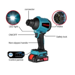 ONEVAN 1000W Kabelloser Staubgebläse Elektrisch Staubtuch Handstaubsauger Luftpumpe Mit 1 Akku Und 5 Düsen -Staubsauger Förderung c987cf7bf5d1d50006e8850bce4f4f52