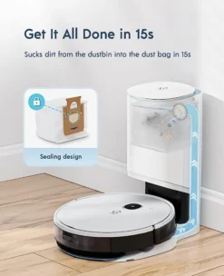 Yeedi Vac Hybrid Saugroboter Mit Absaugstation, 2500Pa Saugstärke Mit Wischfunktion, Teppicherkennung, Raumkarte, Sperrzone, 7,7 Cm Ultradünn -Staubsauger Förderung cc8925bb5a4d8b4c7a75a4a026bf3b92