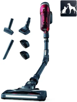 Rowenta RH9678 X-Force Flex 8.60 Akku-Staubsauger | Stab-und Handstaubsauger In Einem | LED-Düse | Flex-Gelenk | Animal-Kit | Easy-Wash-Filter | Inkl. Mini Turbodüse, Etc. | Rot/Grau -Staubsauger Förderung cce3a2ca06c99e2997ec88da556729ae
