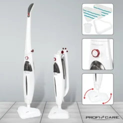 ProfiCare Dampfmop PC-DR 3093 Anthrazit-weiss / 1.500 Watt / Dampfreiniger Für Alle Bodenbeläge / 99 % Gegen Viren -Staubsauger Förderung cfdfe21b037d45dc99f54b09736a9278