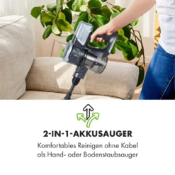 Klarstein Clean Butler 4G Silent Akku-Staubsauger Mit Silent Digital Motor: 160W Mit 80.000 U/min, 0,8 L Behälter, Motorisierte Teppich-Bodendüse, 2 Leistungsstufen, HEPA10-Filter, Anthrazit-silber -Staubsauger Förderung da2e57237721c7e9d2b2d2c03ae04a8c