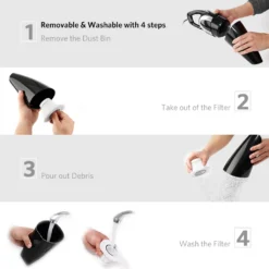 Tragbarer Handstaubsauger Mit Starker Saugkraft, 120W Wiederaufladbarer Autostaubsauger, Leichter Nass- Und Trocken Handstaubsauger -Staubsauger Förderung ddc25825629cd5e1fa0c0e004a2c819d
