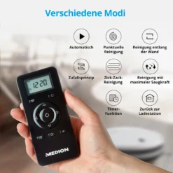 MEDION Staubsaugerroboter Mit Ladestation E40 (Staubsaugerroboter Für Hartböden, Fliesen, Laminat, Optimiert Für Tierhaare, Direkte Absaugung, Automatische Rückkehr Zur Ladestation) -Staubsauger Förderung e11d5ef116247eae9edb451828cd75ec