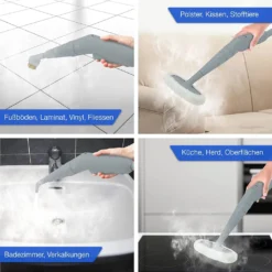 LEBENLANG Dampfreiniger Handgerät Steam Cleaner - 1000W & 300ml Mit 9 Zubehör | Polsterreiniger Gerät | Polster Handdampfreiniger Polstermöbel Fugenreiniger Für Bad Fliesen | Premium Dampf Reiniger… -Staubsauger Förderung e200f83a5662200e940eec5ca3b7e4cf