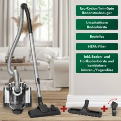 ProfiCare® Staubsauger Beutellos Für Parkett, Teppich, Fliesen, 700 Watt Bodenstaubsauger Mit HEPA-Filter, Staubsauger Ohne Beutel Inkl. 3 Bürsten Und 4-fach Mikrofiltersystem, PC-BS 3110 -Staubsauger Förderung eaea978ed34773e45d665514f3322f66