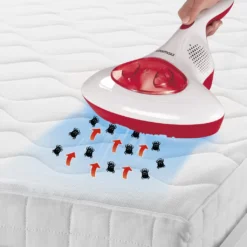 CLEANmaxx Akku-Milben-Handstaubsauger Mit UV-C-Licht - Rot/weiß UV Licht Akku Milbensauger Handstaubsauger Milben Allergiker Kabellos CLEANmaxx -Staubsauger Förderung ed10b435791a9778d113237a21d8e338