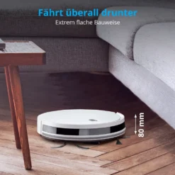 MEDION Staubsaugerroboter Mit Ladestation E40 (Staubsaugerroboter Für Hartböden, Fliesen, Laminat, Optimiert Für Tierhaare, Direkte Absaugung, Automatische Rückkehr Zur Ladestation) -Staubsauger Förderung f803a3c6b19aa3374cf14a6ac832185a